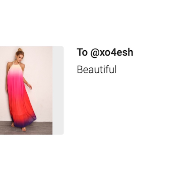 Backless Ombre Halter Maxi Dress - Picture 5 of 6